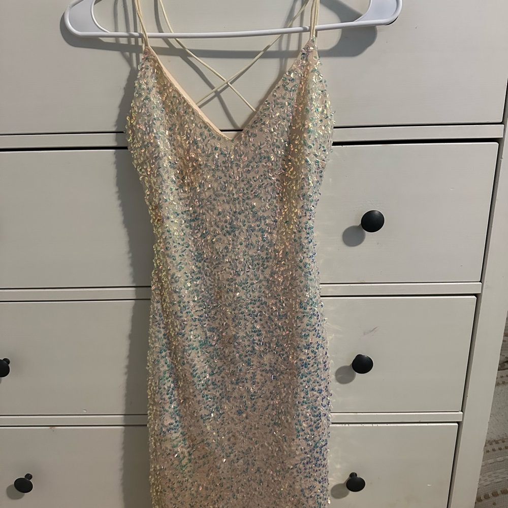 Windsor Gold Sequin Slip Dress for Cocktail